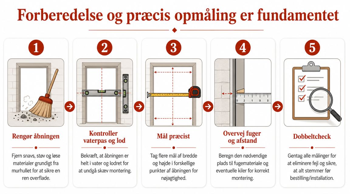 Forberedelse og præcis opmåling er fundamentet